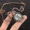 Rainbow Moonstone Gemstone Necklace Copper Wire Wrapped Necklace Handmade Dainty Copper Jewelry Adjustable Necklace Unique Necklace For Gift