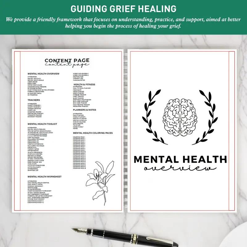 Zeszyt ćwiczeń zdrowia psychicznego: 6 Książek w 1 Dziennik Medytacji i Śledzenia Emocji Pomoc w Łagodzeniu Lęku z Wdzięcznością dla Mężczyzn i Kobiet