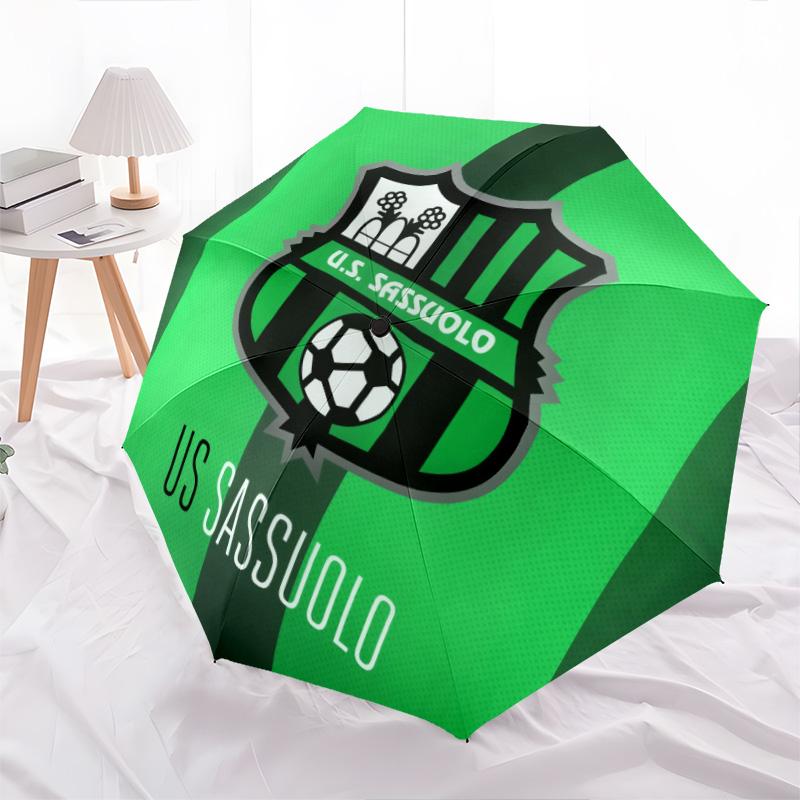 US Sassuolo Calcio pattern, automatic folding umbrella, portable and foldable design, 8 ribs, a Christmas or birthday gift.