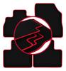 Velour Floor Mats with Red Edge For: Renault Grand Scenic IV Minivan (2016-)
