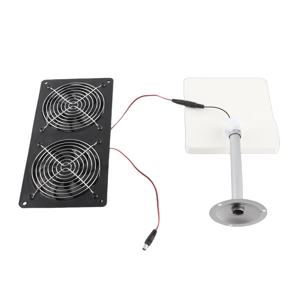 Solar Panel Fan Kit Double Exhaust Fan for Chicken Coop 20W Solar Powered Fan with Waterproof Dual Fans