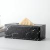 Nordic Marbling Leather Tissue Boxs Living Room Bedroom Desktop Tissue Holder Bathroom Draw Paper Storage Box Home Decoration