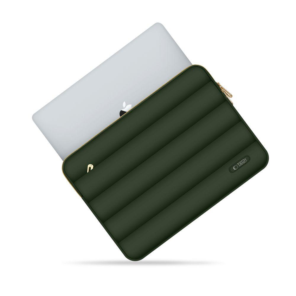 Torba Pokrowiec Puffy Na Laptop 15-16'' + Etui Na Akcesoria - Oliwkowy