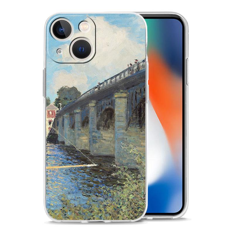 Claude Monet Impressionism Painter Phone Case For iPhone 15 14 13 12 11 Pro Max XS X XR SE 7 8 Plus Clear Lens Protect Cover