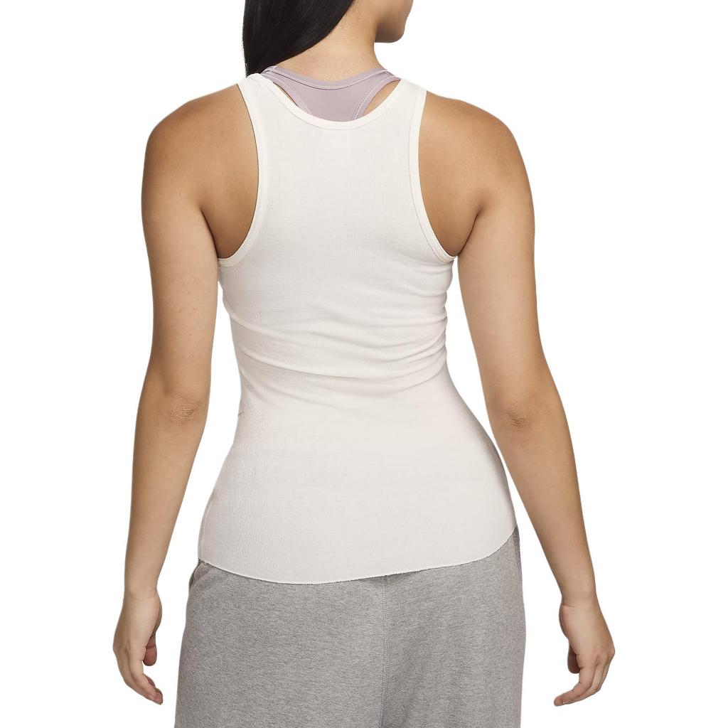 Nike Round Neck Pullover Logo Letter Print Comfortable Sleeveless Vest Women Tops Ivory FZ1143-133