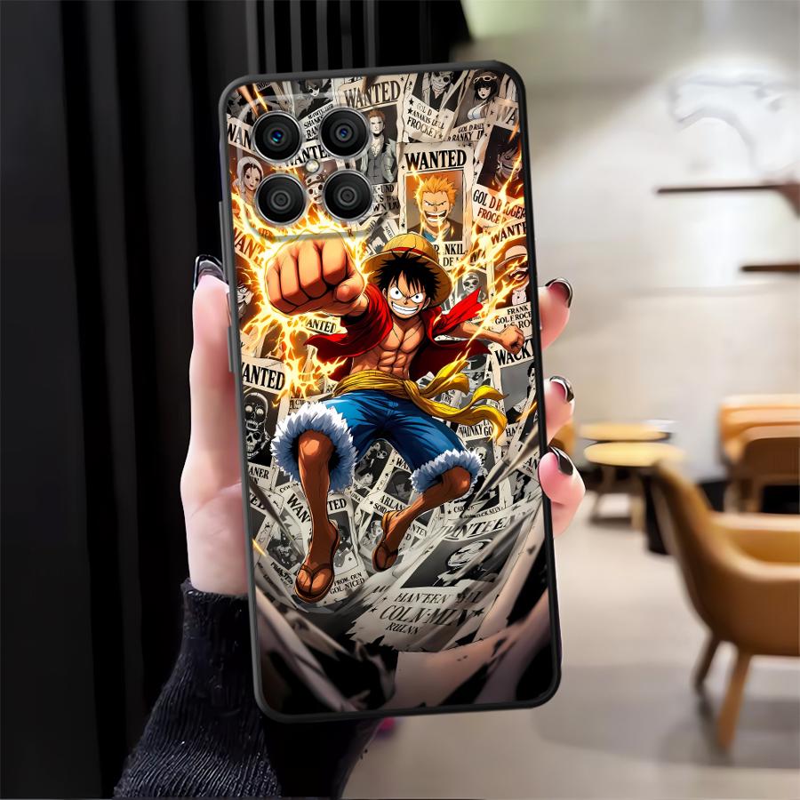 Ones Pieces Luffys Anime Black Soft Phone Cover Case for Honor X8 200 400 Lite X7 70 X6 8X 90 X5b Magic5Lite X9a