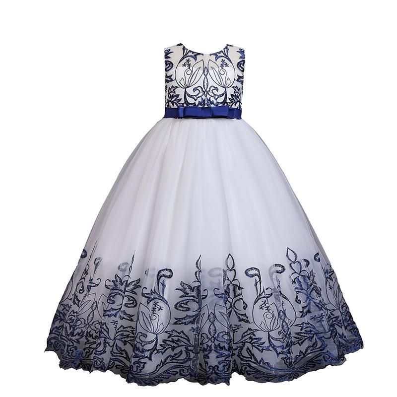 Children's Formal Bow Lace Princess Dress