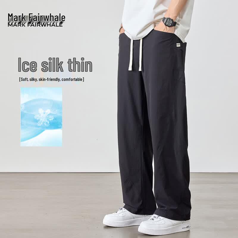 Mark Fairwhale Men's Ice Silk Breathable Straight-Leg Casual Pants
