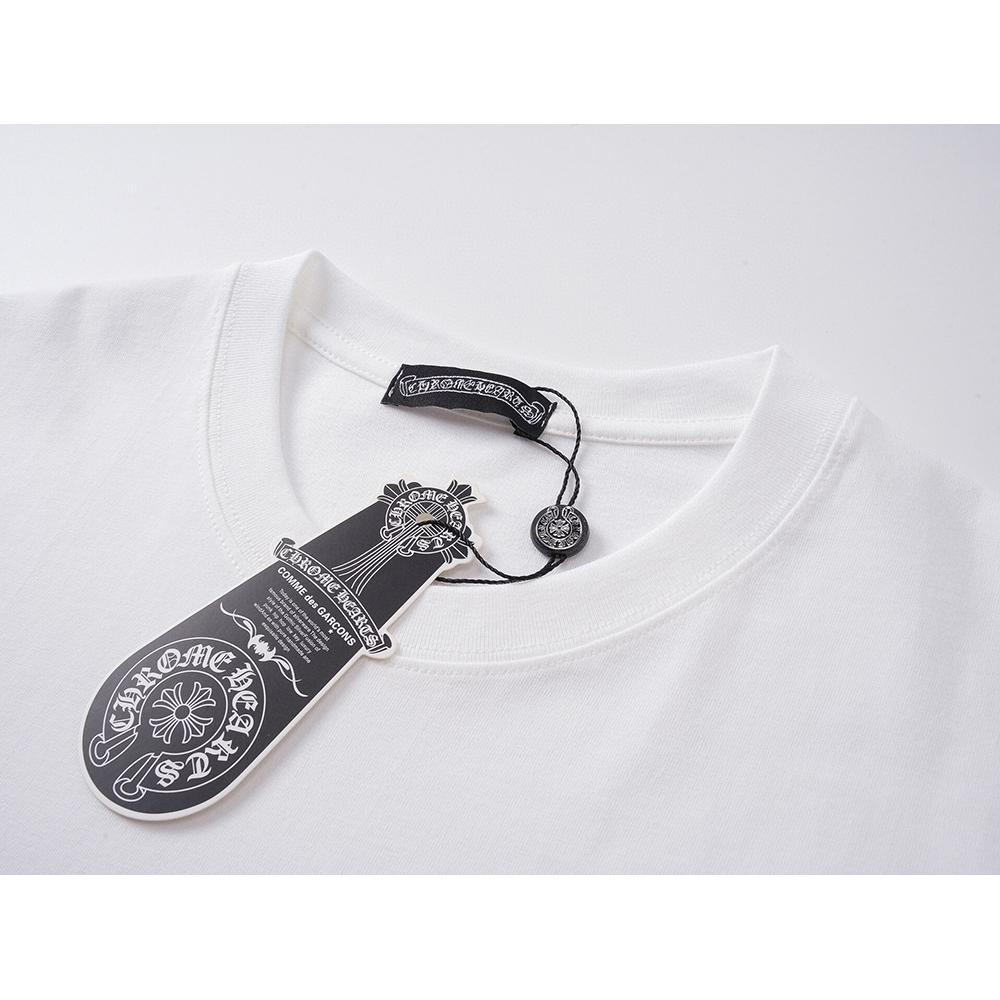 D41 CHROME HEARTS 2026 Summer New High Quality Cotton Round Neck Loose Large Size Men's and Women's T-shirt Couple T-shirt