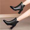 Botki damskie women cool wysokiej jakości czarne komfortowe wiosenno-jesienne botki damskie casualowe eleganckie buty na obcasie ab697