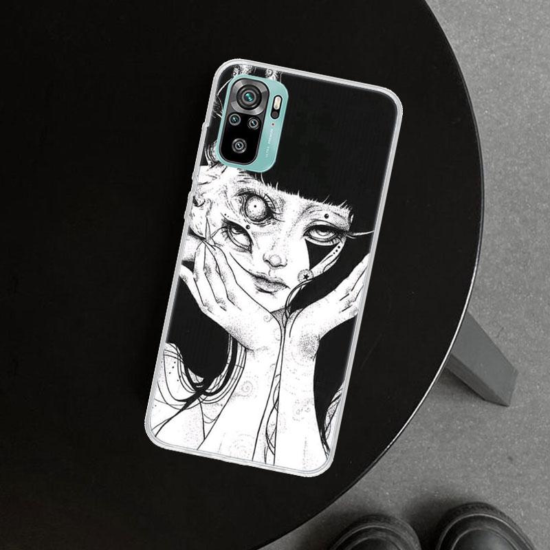 

Japanese Horror Manga Style Phone Case Cover For Xiaomi Redmi Note 15 14 13 12 11 Pro Plus 14S 12S 11S 11T 11E 10S 10 Customized Redmi Note 14 5G