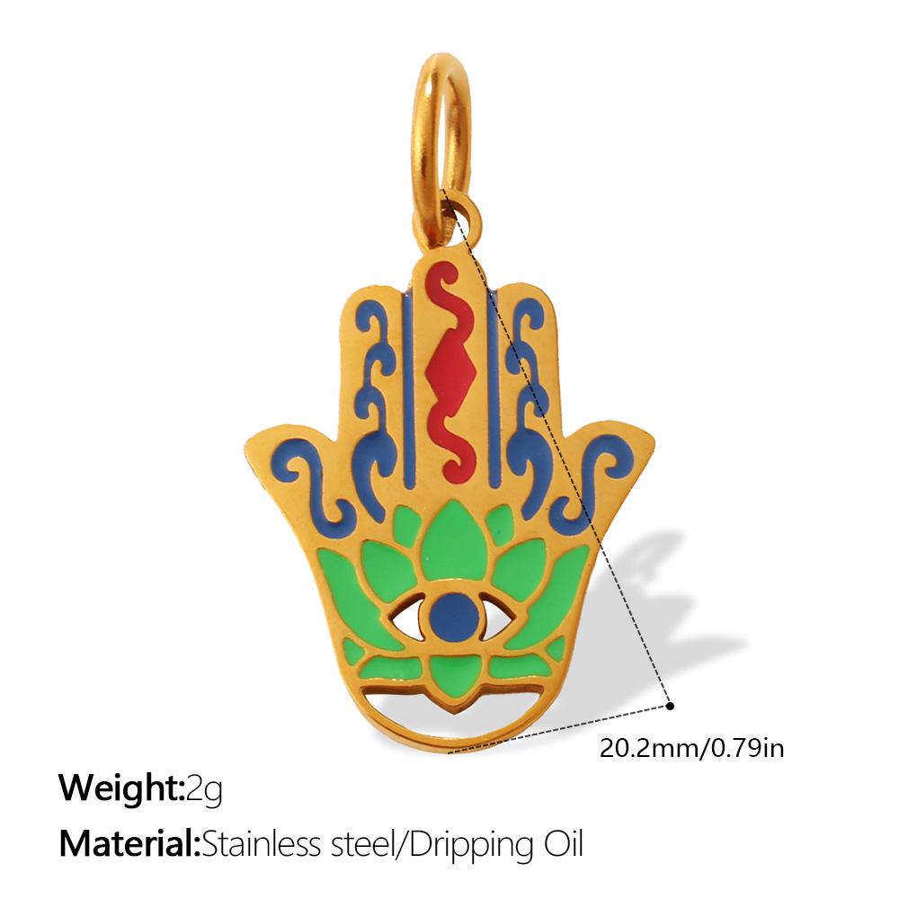 Creative Multi Devil's Eye Hand of Fatima Stainless Steel Pendant