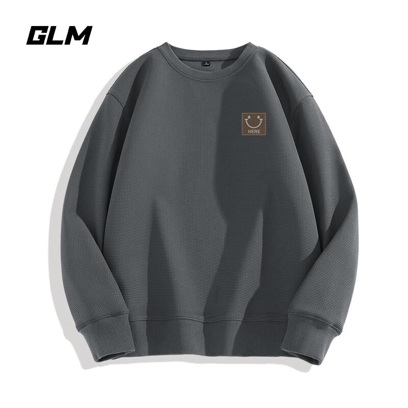

GLM Men s Waffle Knit Loose Fit Crew Neck Sweatshirt 2XL