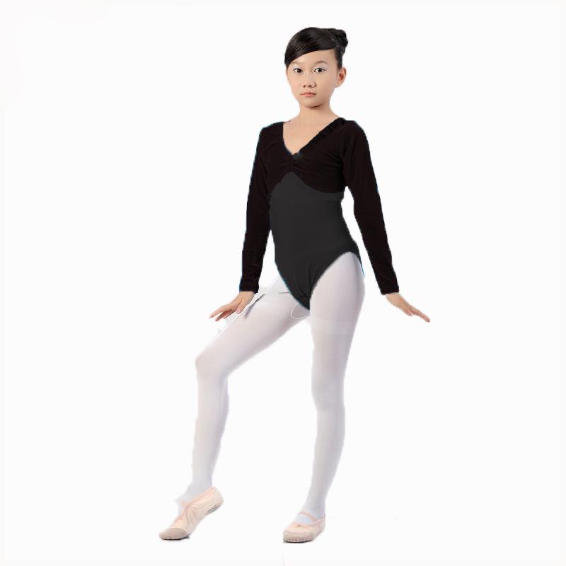 

Multicolor Velvet Girls Dance Jumpsuit - Pure Cotton Performance Costume Height 150cm