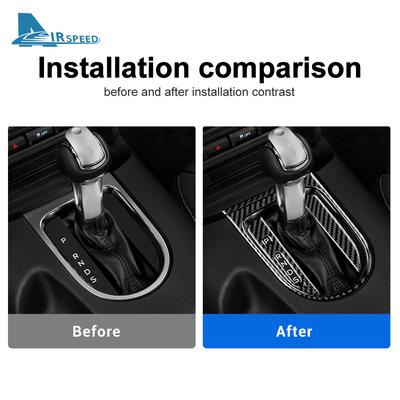 Real Soft Carbon Fiber Sticker For Ford Mustang 2015 2016 2017 2018 2019 2020 2025 2025 Car Gear Shift Panel Trim Accessories