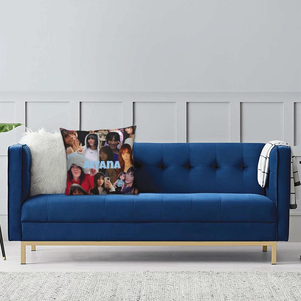 Aitana Spanish Music Singer Photo Pattern Pillow Cover Cushion Cover Square Pillow Case Morden Pillowcases For Living Room Chair