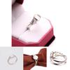 Glamour Steel Gift Engagement Ring With Bright Stone Silver Plated Fashion Jewelry