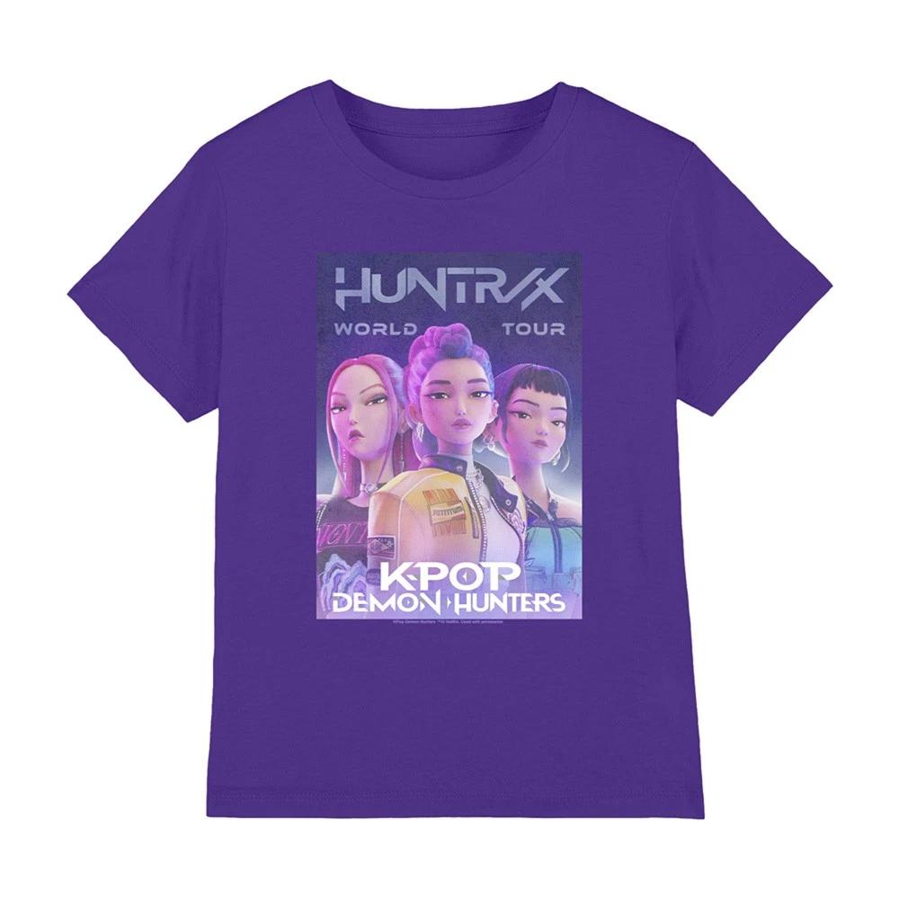 K-Pop Demon Hunters - Huntrix Huntr/X World Tour Billboard Kids T Shirt, Purple 100