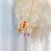 Copper Plated 18k Real Gold Love Necklace Zircon Collarbone Chain Exquisite Versatile Necklace Women's Accessories