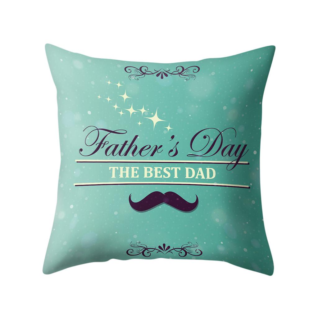 Buy [MLH] Creative Father's Day Peach Skin Velvet Pillowcase Printing ...