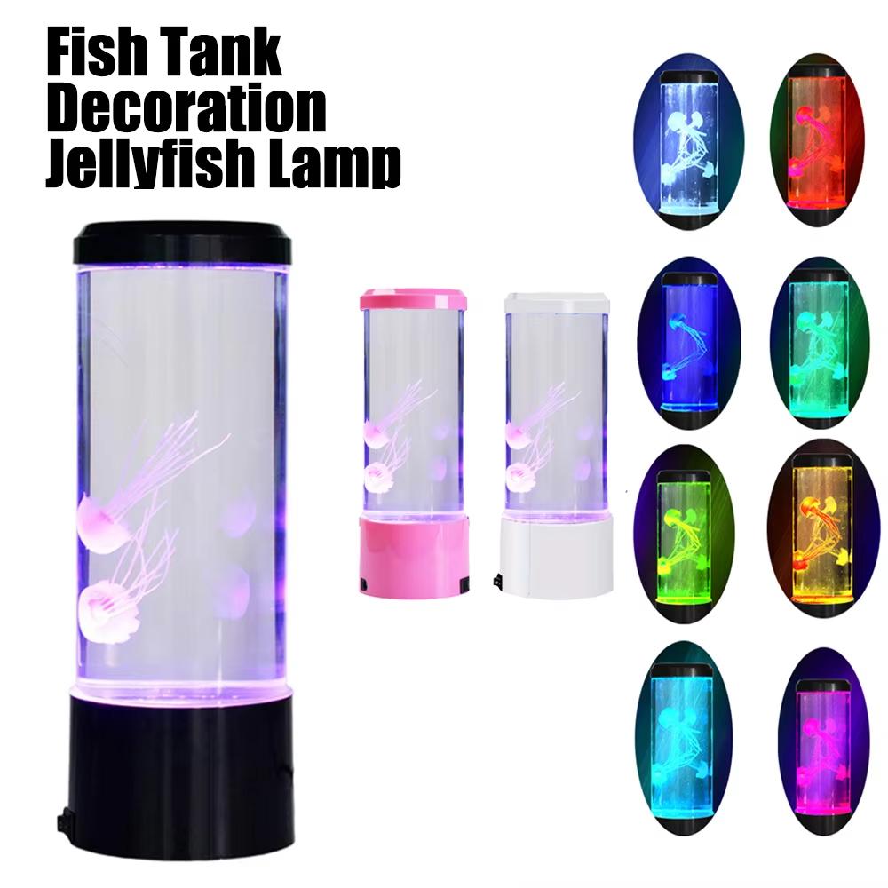 1pc Usb Powered Multicoloured Jellyfish Lamp Creative Atmosphere Night Light for Living Room Bedroom Kid Room Decor Lighting