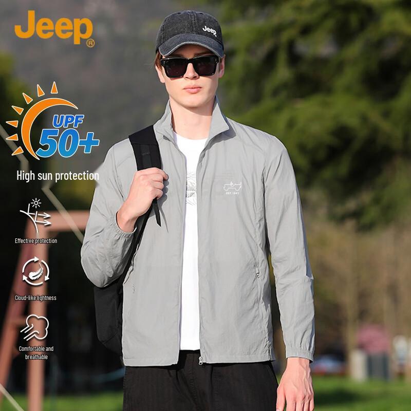 JEEP Men s Lightweight Summer Sun Protection Jacket 2XL
