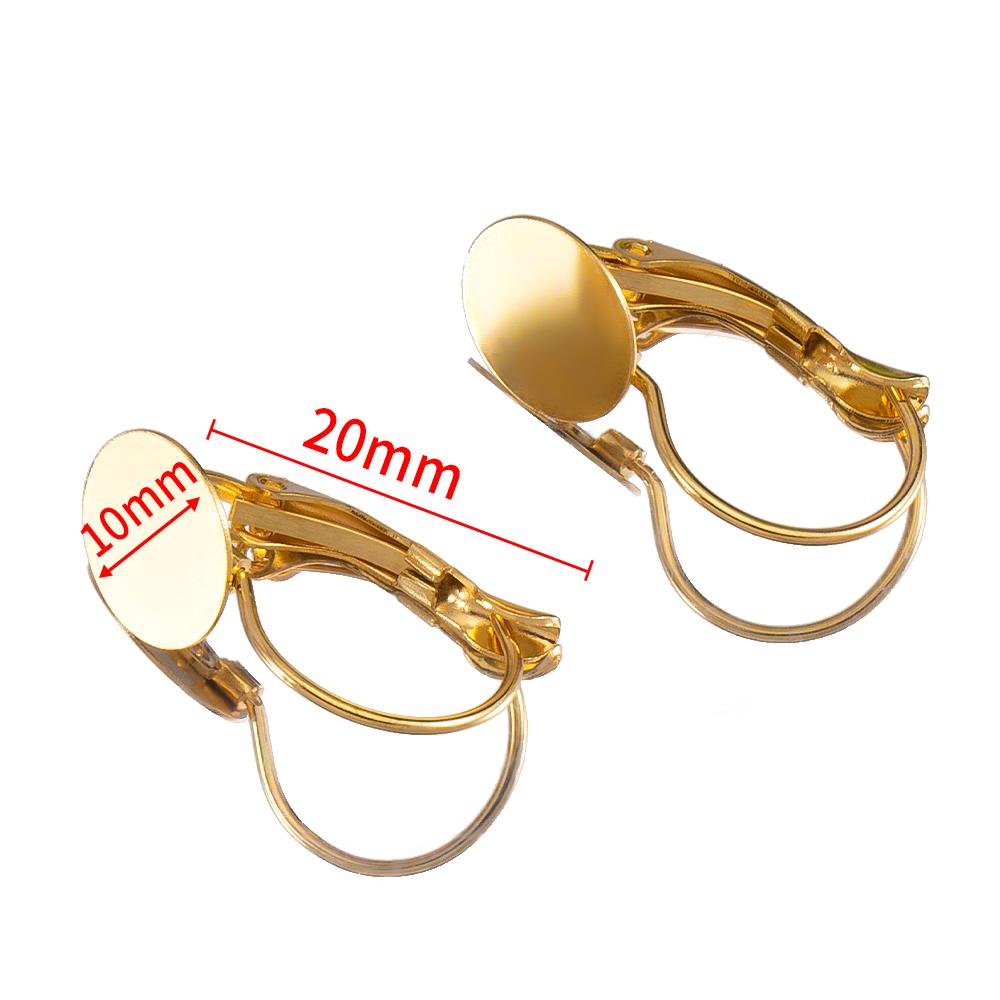 10pcs Stainless Steel Gold Plated French Earrings Base Lever Back Ear Wire Hoop Open Loop Earring Hooks for DIY Jewelry Making