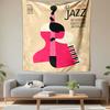 Vitoria Jazz Festival 2019 Tapestry Wall Hanging, Jazzaldia Music Poster Art, Retro Music Wall Decor for Bedroom Living Room Dorm