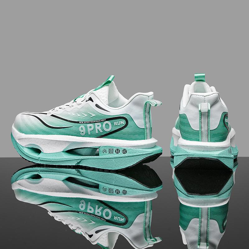 

2025 Новые кроссовки для марафона и соревнований с карбоновой пластиной, профессиональная стабильная поддержка, амортизация, сверхлегкие, с отскоком, спортивные кроссовки 44 светло-зеленый