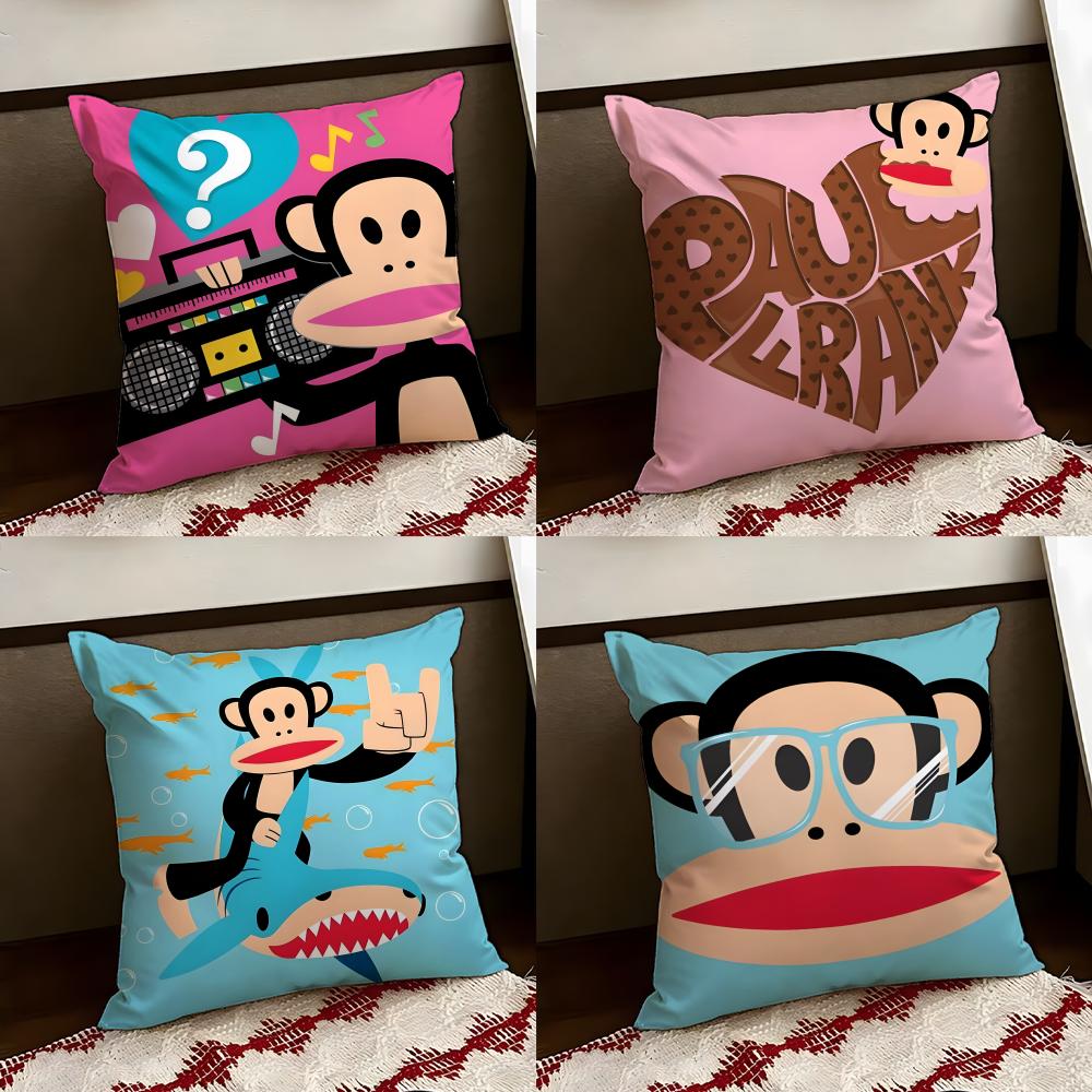 Cartoon PPaul Frank Monkey Cushion Cover Reversible Soft Durable Pillow Cover Home Car MultiScene Use for Daily Comfort