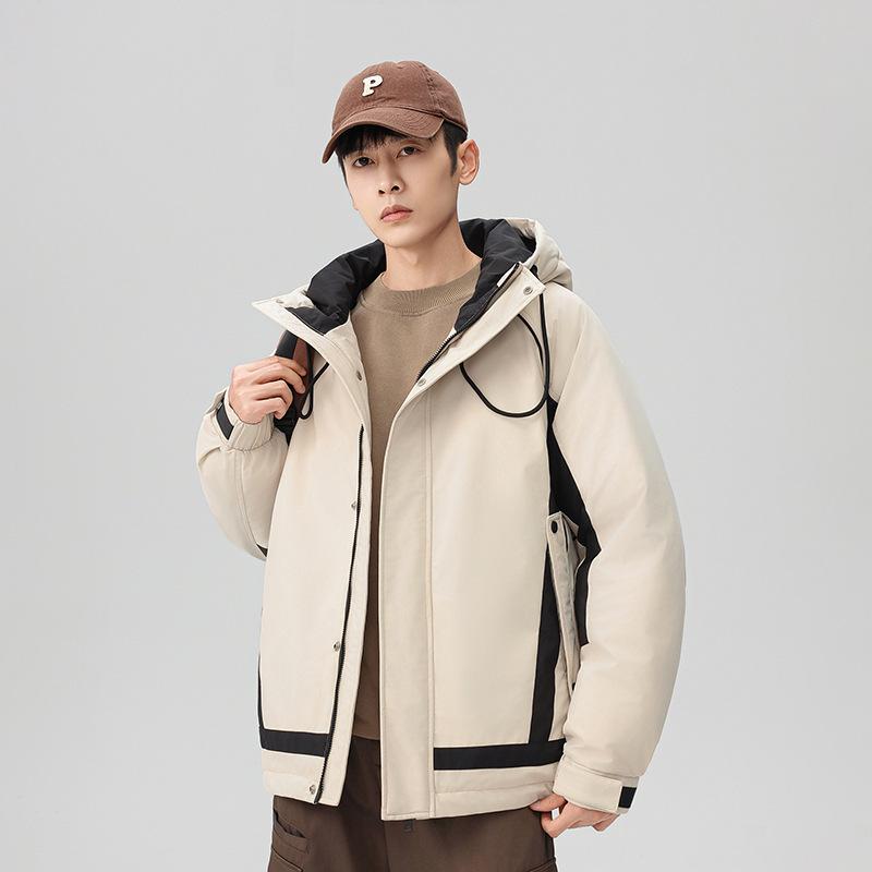 New Winter Down Jacket White Duck Down Men's and Women's Hooded Versatile Fashion Men's Casual Loose Jacket