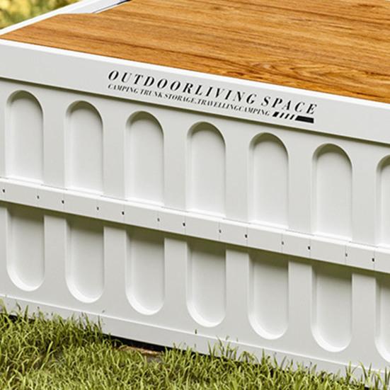 Kapaklı Katlanabilir Saklama Kutusu Katlanabilir İstiflenebilir Saklama Kutusu Çok Amaçlı Kasa Kamp Piknik Araba Ev Kullanımı İçin Dış Mekan Sehpa