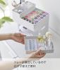 Yamazaki Nail Light & Gel Nail Supplies Storage Case, White, Body Approx. W26 x D21 x H23.6cm, Tower, Nail Storage, Nail Care, Small Item Storage,