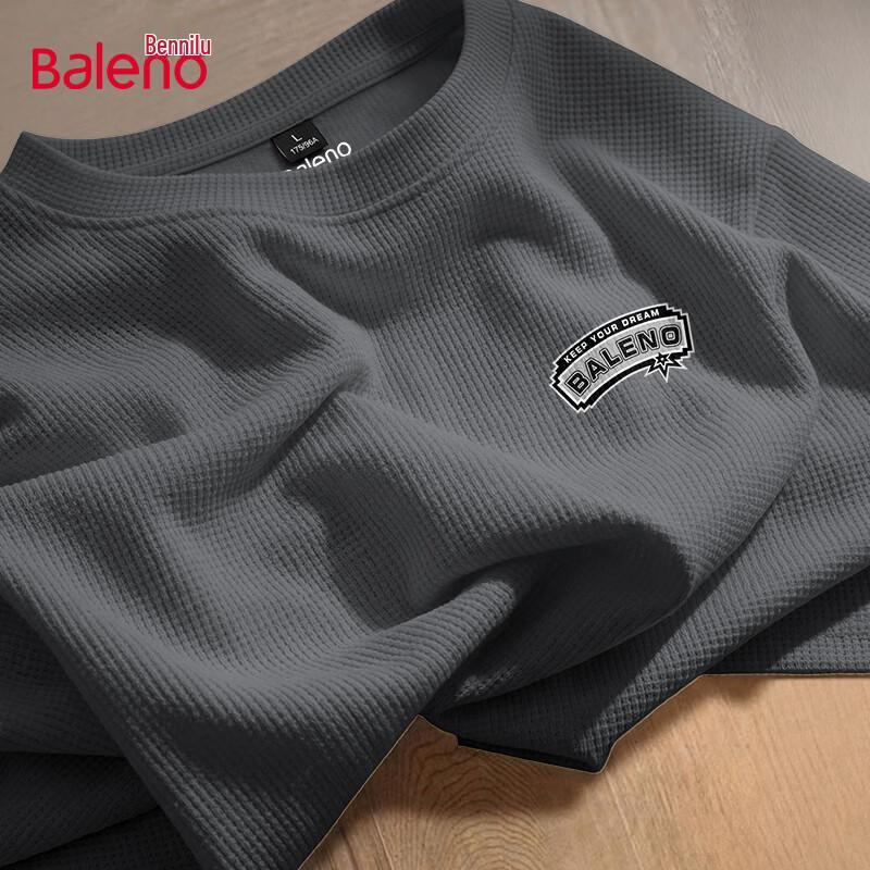 Baleno Herren Oversized Waffelstrick Kurzarm-T-Shirt
