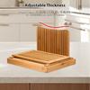 Bamboo Bread Slicer for Homemade Bread 3 Adjustable Thickness Foldable Easy To Clean Store Bread