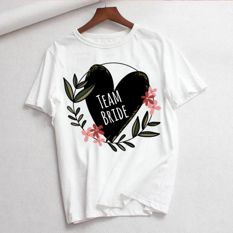 Bride Letter Wedding Bride To Be Bridal Hen Bachelorette Party Wedding Decoration Bridesmaid Women T Shirt Harajuku Korean