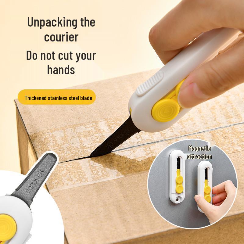 Japan Magnetic Unboxing Knife - Anti-Stick, Portable Utility Knife for Express Parcels & Cardboard Boxes