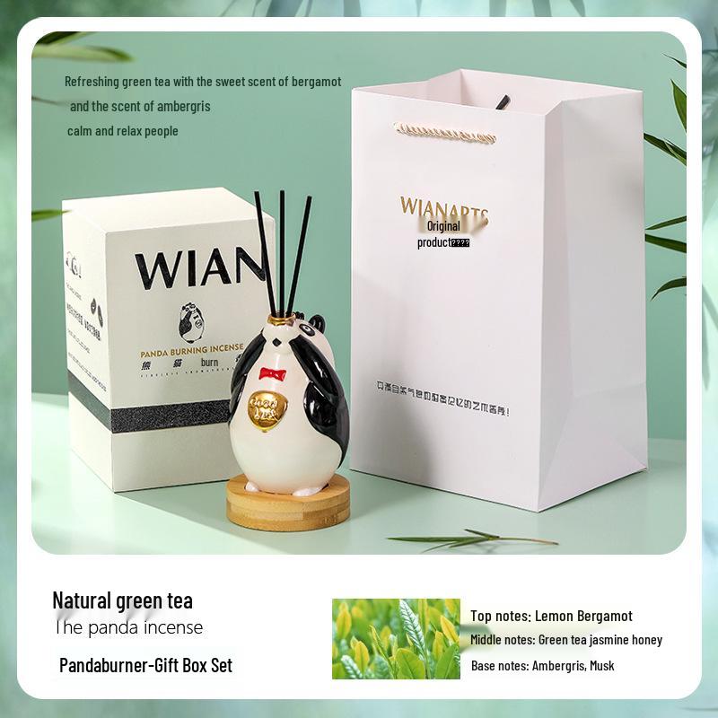 Chinese Panda Ceramic Diffuser Aromatherapy Gift Set