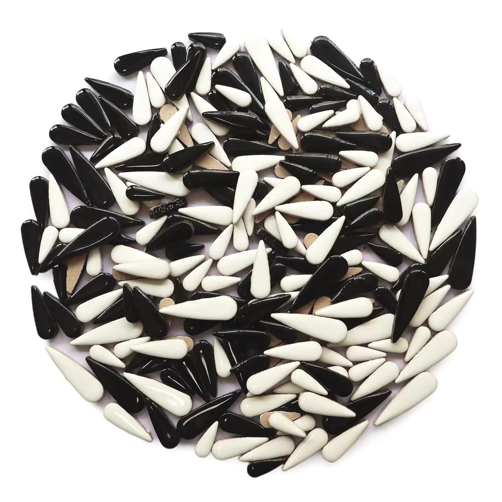 100g Mosaico Ceramico Irregolare Multicolore Piastrelle per Mosaico Fai da Te Pietre per Creazioni Artistiche Hobby Arte Decorazione Murale Petalo Ovale