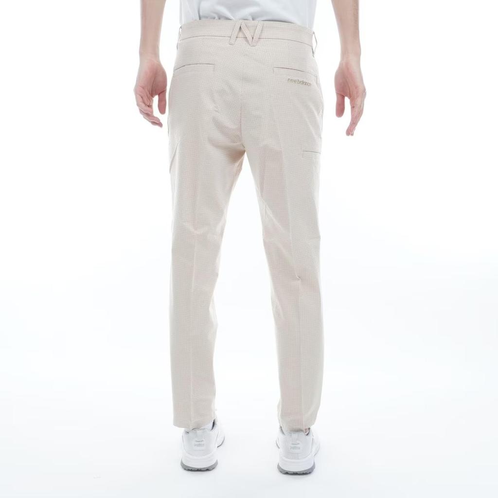 Golf Long Pants 5 [New Balance] Men's (4WAY Stretch/Checked Pattern) / 012-5131007 042_Beige [L]
