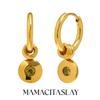 MamacitaSlay 316L Stainless Steel Multi Colored Zircon Hoop Earrings 18K Gold Plated Waterproof Jewelry Women's Minimalist Gifts