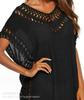 V-Neck Crochet Patchwork Beach Cover-Up Skirt - Sexy & Loose, Hollow-Out Design, Short Length, Available in 10 Colors