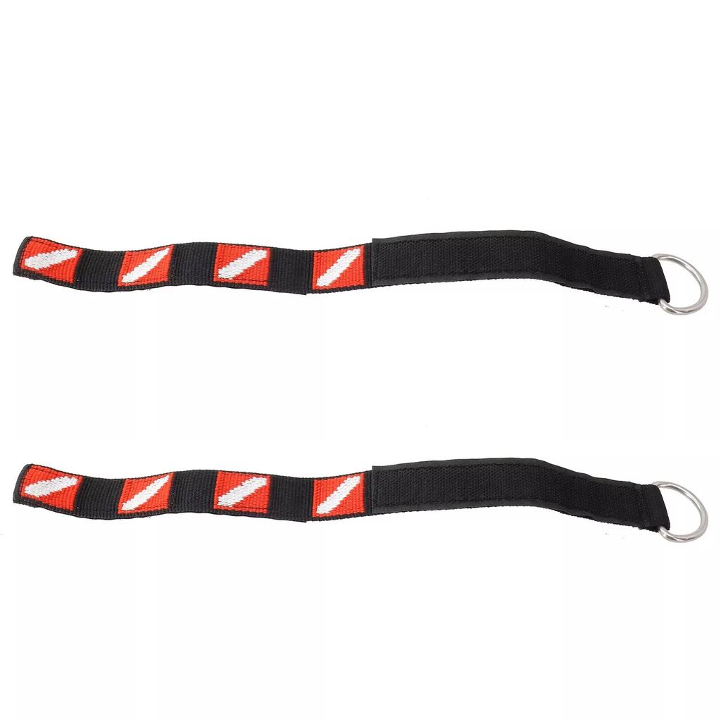 2Pcs Scuba Diving Wrist Strap Adjustable Wrist Strap with Rings Scuba Diving Wristband for Scuba Divers and Snorkelers