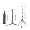 Wig Head Stand Tripod Aluminum Alloy Adjustable Height Portable Mannequin Head Stand Holder for Cosmetology Hairdressing Training