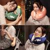 Travel Neck Pillow Cartoon Travel Neck Cushion Undeformable U-Shaped Travel Pillow Portable Airplanes Pillow for Kids Gift