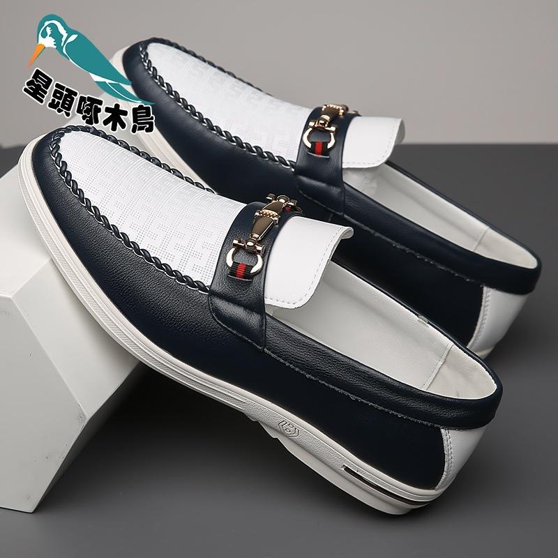 

Мужские туфли Doudou мужские летние дышащие туфли для вождения новая повседневная кожаная обувь комбинезон 44