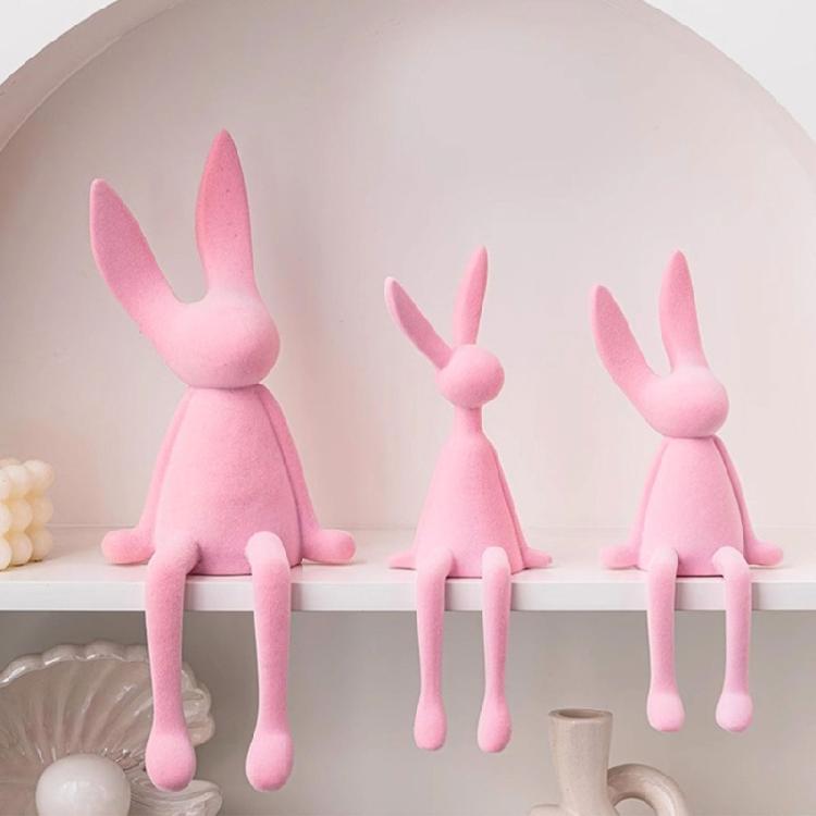 Plush Flocked Animal Figurine Animal Display Realistic Home Decors Figurine Animal Figure Animal  Statue for Kids