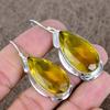 Citrine Gemstone Handmade 925 Sterling Silver Jewelry Earring 2.25" KKG-639