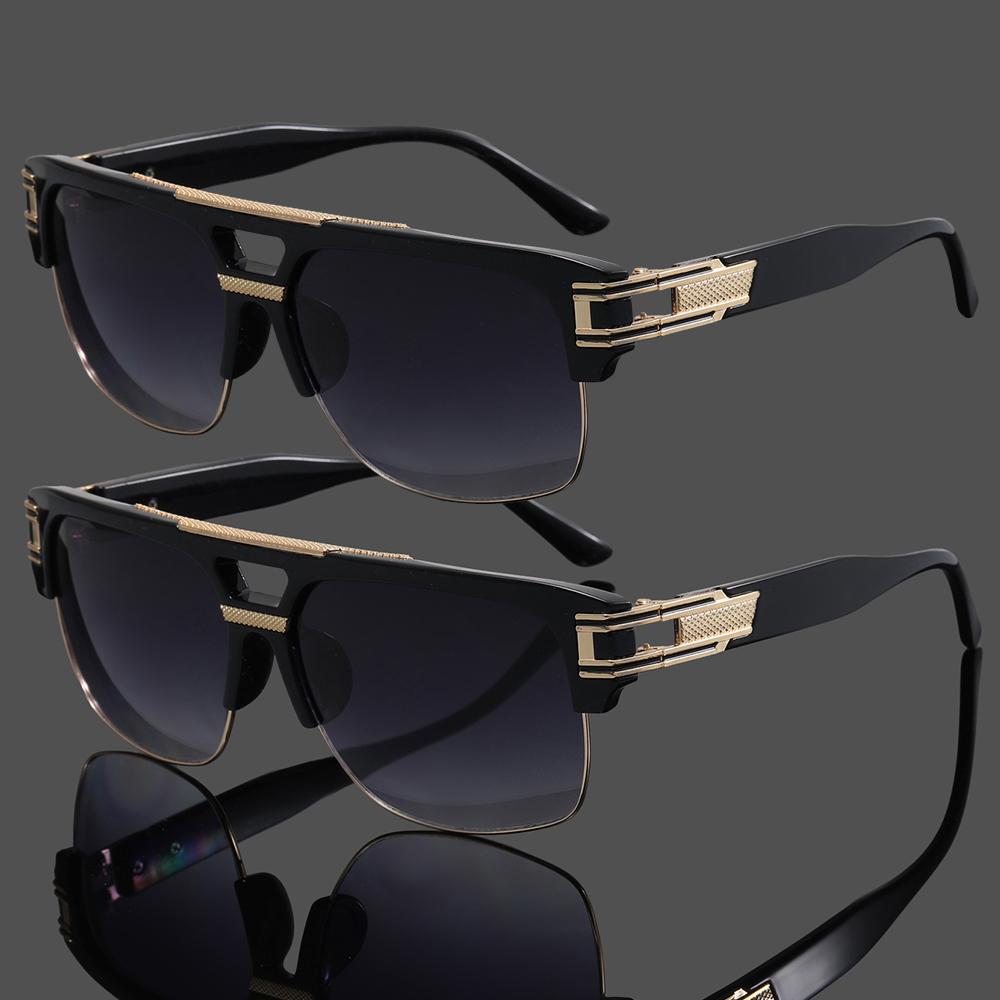 2PCS Couples Fashion Sunglasses Summer Party Vacation Golf Decorative Photo Shoot Holiday Gift for Men And Women XE3790