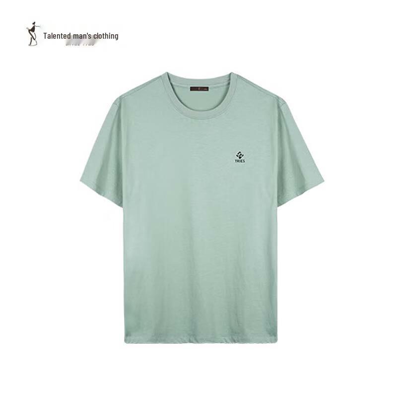 TRIES Men s Basic Versatile Round Neck Short Sleeve T-Shirt 81242M0220 185/100A